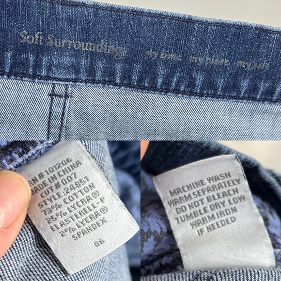 Soft Surroundings Triple S Straight Leg Jeans High Waist Dark Blue Size 6 - Picture 10 of 10